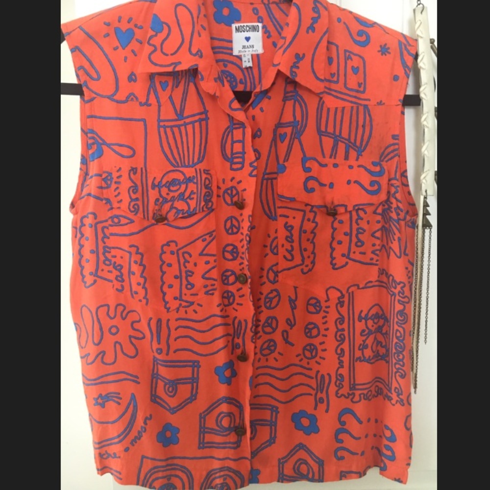 Vintage Real Moschino vest shirt (Rare)